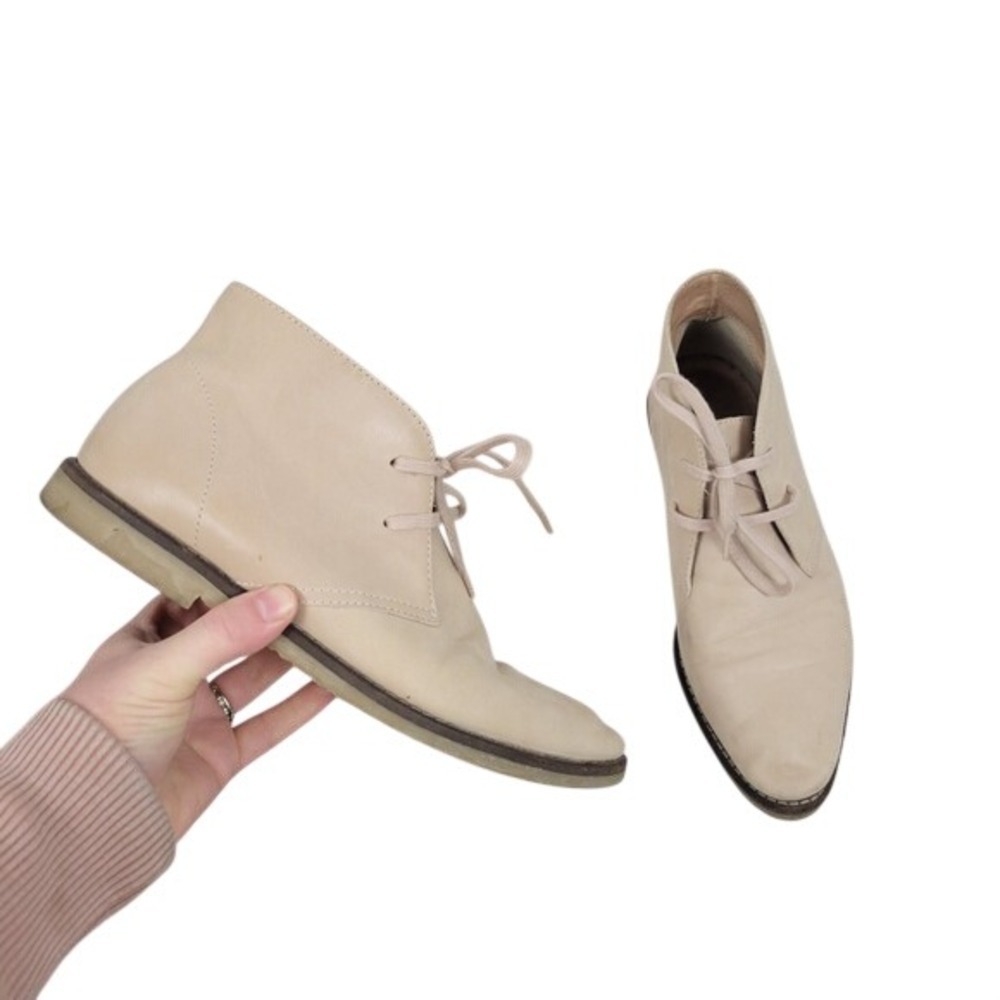 J. Crew MacAlister Leather Boots Beige Stone Size‎ 6
